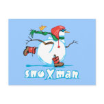 Action Snowman Post Cards