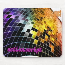 Actionscript- Purple Orange Sunset wave Mousepad