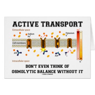 Active Transport Don't Think Of Osmolytic Balance card