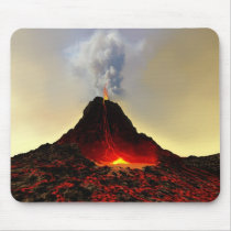 volcanic, volcano, active, ash, burn, burnt, catastrophe, crack, crater, disaster, dormant, earthquake, erupt, eruption, explosion, fire, fissure, fracture, heat, hell, hot, lava, light, magma, molten, mountain, nature, ominous, plumes, red, rift, smoke, steep, terrain, volcanic eruptions, Mouse pad with custom graphic design