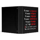 Activism: Don't just remember genocides... Vinyl Binder