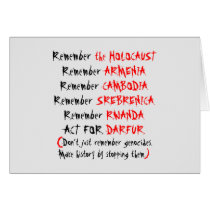 Activism: Don't just remember genocides... Card