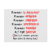 Activism: Don't just remember genocides... postcards