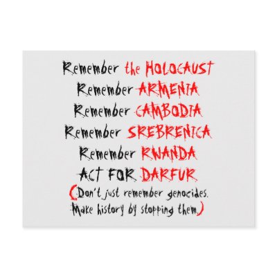 Activism: Don't just remember genocides... Post Card by inamar