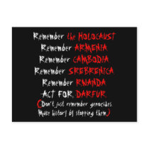 Activism: Don't just remember genocides... postcards
