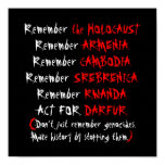 Activism: Don't just remember genocides... posters