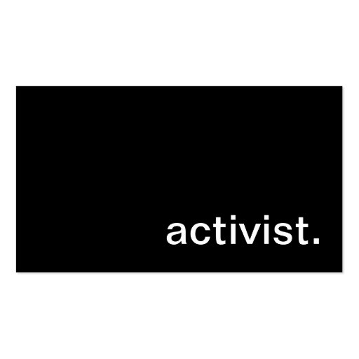 Activist Business Card
