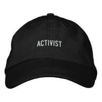 activist embroidered hats
