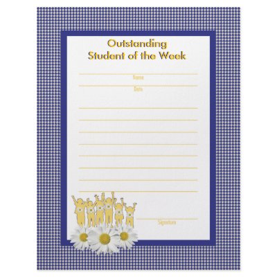 Activity Page for Outstanding Student Binder Letterhead Design by anuradesignstudio