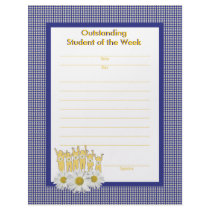 Activity Page for Outstanding Student Binder Letterhead Design