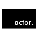 actor. business card