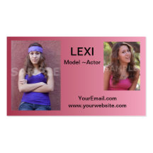 Actor Business Cards Headshots Photo Cards