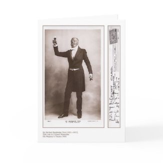 Actor Herbert Beerbohm Tree Greeting Card card