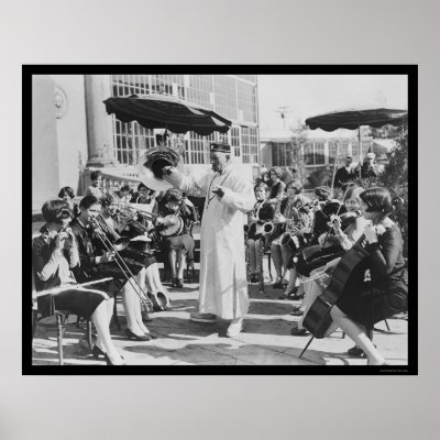 Actor Lon Chaney as Mr. Wu with Girls Band 1927 Print by lc_vintagephotos