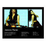 Actor/Model 2 Shot Black Headshot Card Postcard