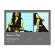 Actor & Model 2 Shot Dark Gray Headshot Comp postcards