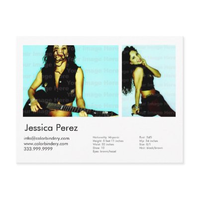 Actor/Model 2 Shot Headshot Card Postcard by MyBindery