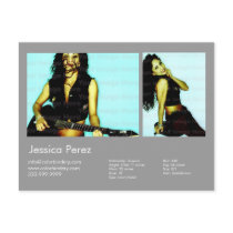 Actor & Model 2 Shot Light Gray Headshot Comp postcards
