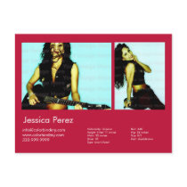 Actor & Model 2 Shot Red Headshot Comp postcards