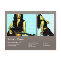 Actor & Model 2 Shot Warm Gray Headshot Comp postcards