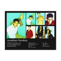 Actor & Model Black Headshot Comp postcards
