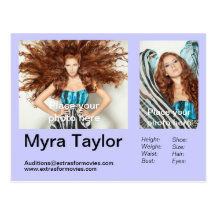 Actor/Model Headshot Postcard