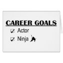 Actor Ninja Career Goals cards