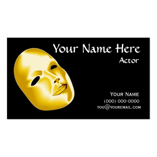 Actors business cards (front side)