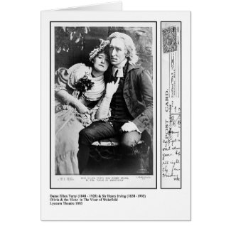 Actors Ellen Terry & Henry Irving Greeting Card card