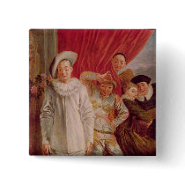 Actors of the Comedie Italienne Pinback Buttons