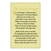 Actor's Prayer Poster posters