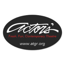 Actors'  Small Oval Sticker