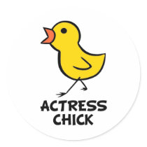 Actress Chick stickers