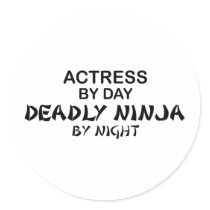 Actress Deadly Ninja by Night Round Sticker
