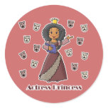 Actress Princess Round Stickers