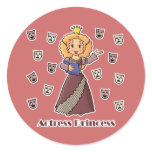 Actress Princess Round Stickers