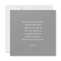 ACTS 1:8 Bible Verse Personalized Invite