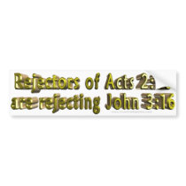 Acts 2:38 John 3:16 Christian Bumper sticker