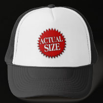 Actual Size hats