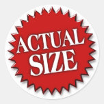 Actual Size Round Sticker