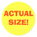 ACTUAL SIZE! stickers
