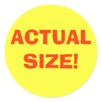 ACTUAL SIZE! stickers