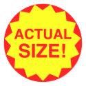 Actual size! stickers