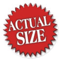 Actual Size stickers