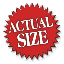 Actual Size stickers
