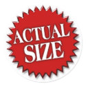 Actual Size stickers