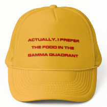 Actually, I Prefer The Food In The Gamma Quadrant hats by FunnyFloridian Actually, I Prefer The Food In The Gamma Quadrant hats