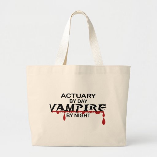 Actuary by Day, Vampire by Night Canvas Bags