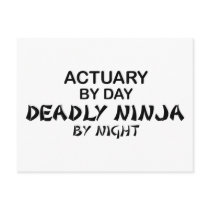 Actuary Deadly Ninja by Night Postcard