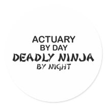 Actuary Deadly Ninja by Night Sticker
